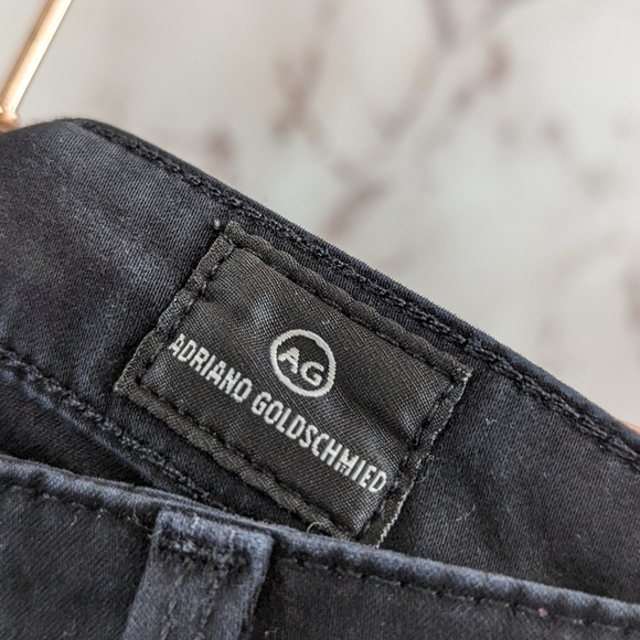 AG Adriano Goldschmied Pant Women 25 Black Stilt Cigarette Skinny Y2K Low Rise - Picture 3 of 11